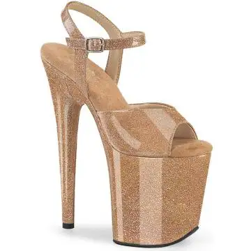 FLAMINGO-809GP Zlaté sandály Pleaser