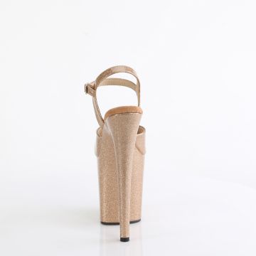 FLAMINGO-809GP Zlaté sandály Pleaser Pleaser - zadní pohled FLAMINGO-809GP Zlaté sandály Pleaser Pleaser - zadní pohled