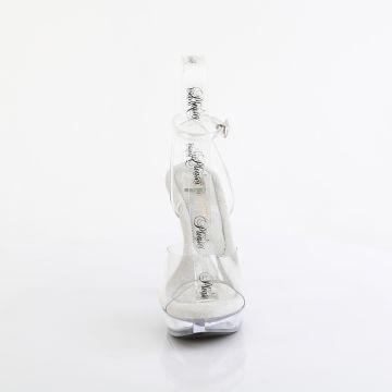 COCKTAIL-506 Průhledné sandály Fabulicious - přední pohled COCKTAIL-506 Průhledné sandály Fabulicious - přední pohled