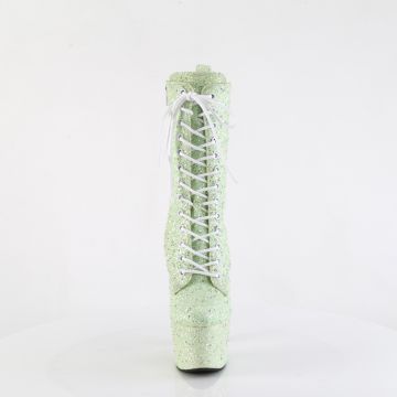 ADORE-1040GR Kotníčkové luxusní kozačky Pleaser - přední pohled ADORE-1040GR Kotníčkové luxusní kozačky Pleaser - přední pohled