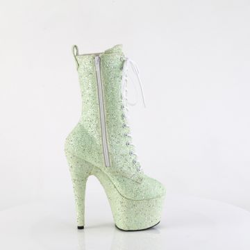 ADORE-1040GR Kotníčkové luxusní kozačky Pleaser - vnější pohled ADORE-1040GR Kotníčkové luxusní kozačky Pleaser - vnější pohled