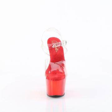 ADORE-708 Červené sandály Pleaser Pleaser - přední pohled ADORE-708 Červené sandály Pleaser Pleaser - přední pohled