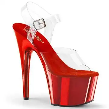 ADORE-708 Červené sandály Pleaser