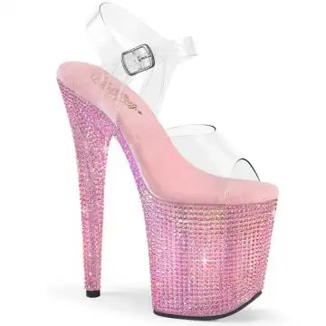 BEJEWELED-808RRS Růžové luxusní sandály