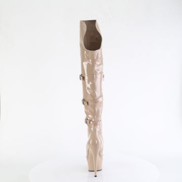 DELIGHT-3018 Tělové stehenní kozačky Pleaser - zadní pohled DELIGHT-3018 Tělové stehenní kozačky Pleaser - zadní pohled