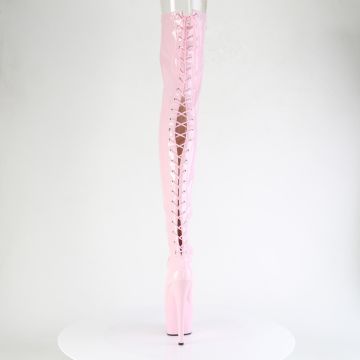 ADORE-3850 Růžové kozačky Pleaser Pleaser - zadní pohled