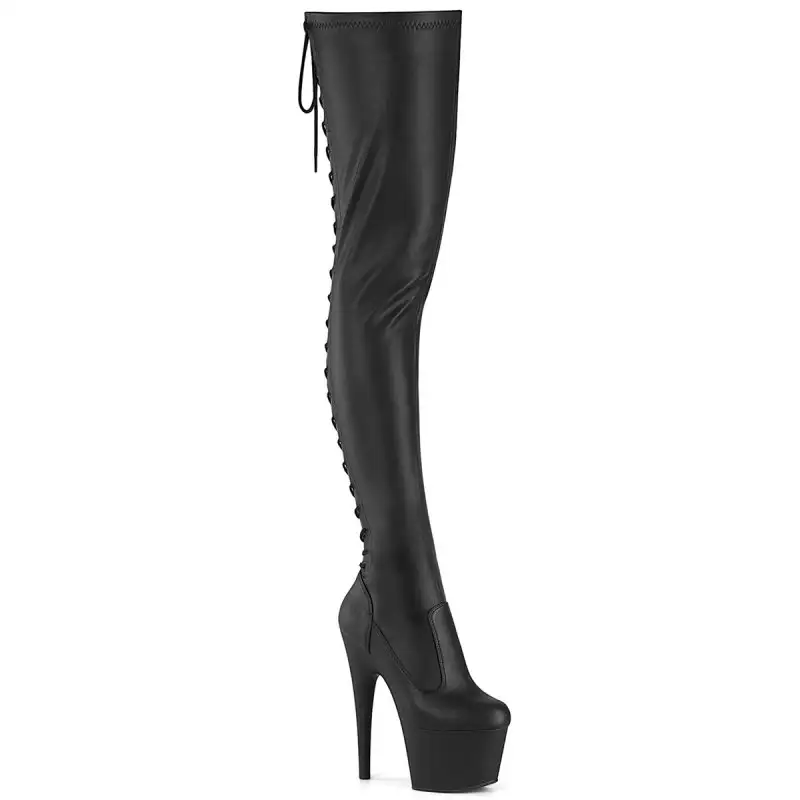 ADORE-3850 Černé matné kozačky Pleaser