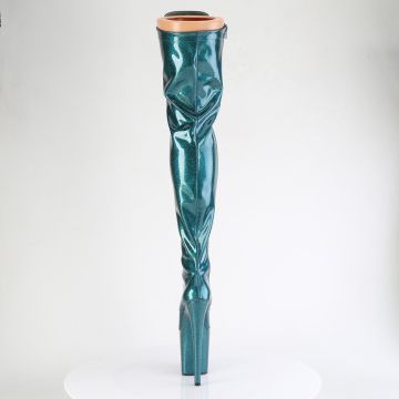 FLAMINGO-3020GP Modré kozačky Pleaser Pleaser - zadní pohled