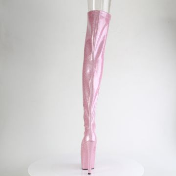 ADORE-3021GP Růžové sexy kozačky Pleaser - zadní pohled ADORE-3021GP Růžové sexy kozačky Pleaser - zadní pohled