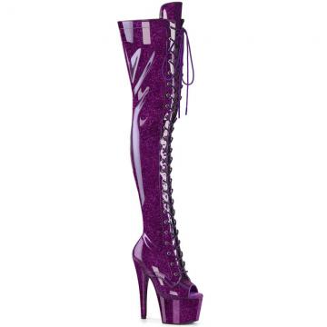 ADORE-3021GP Fialové sexy kozačky