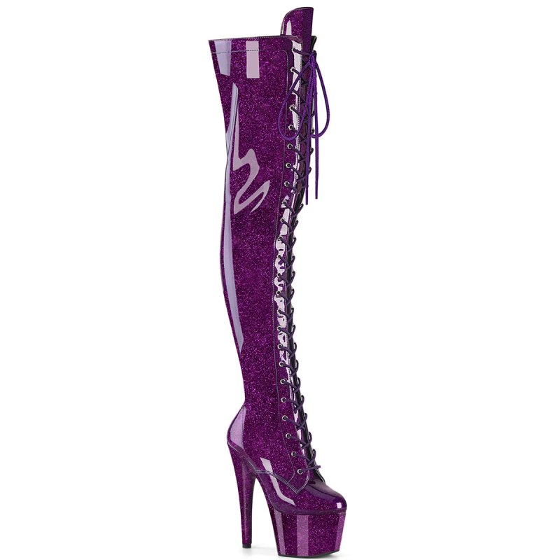 ADORE-3020GP Fialové sexy kozačky