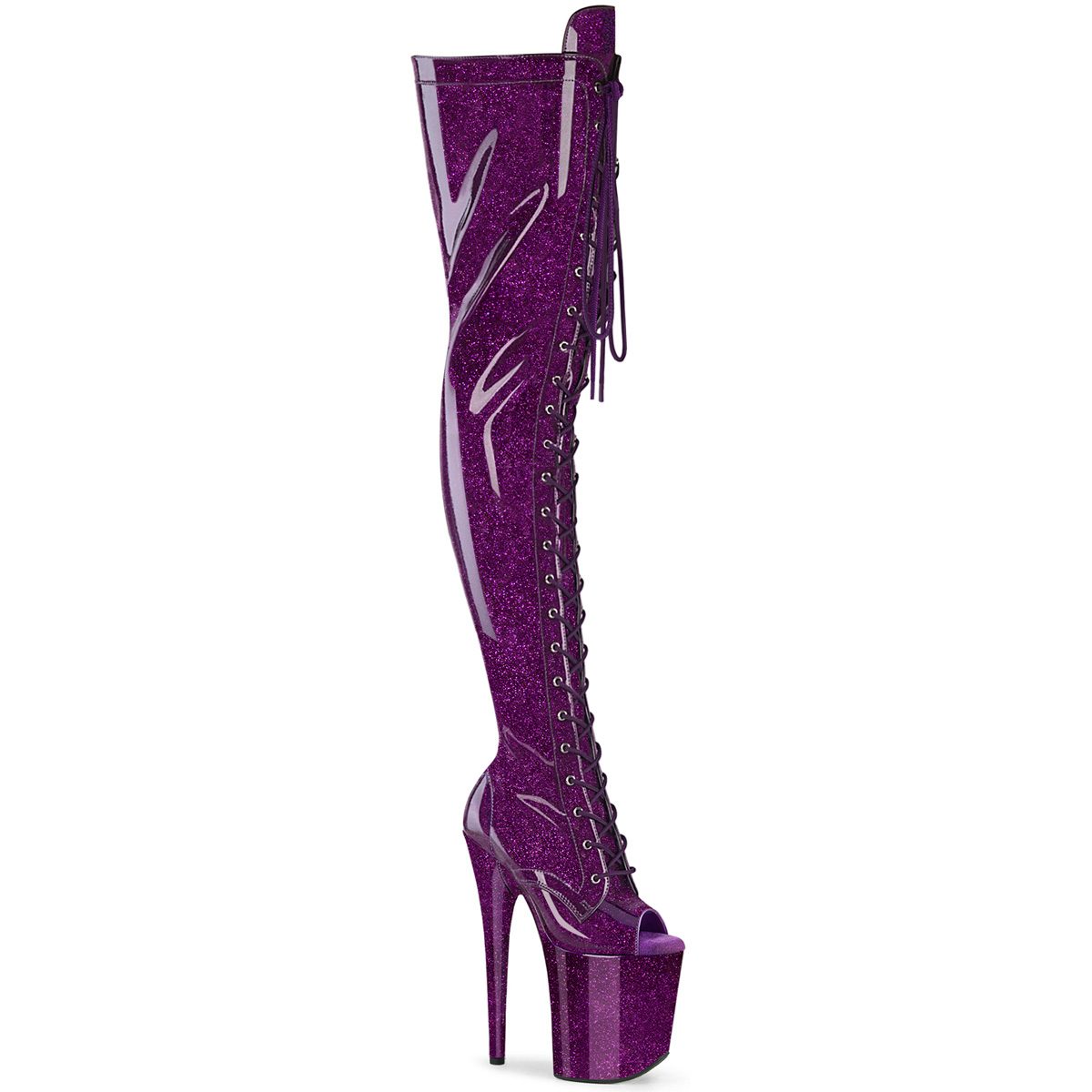 FLAMINGO-3021GP Fialové kozačky | FLAMINGO-3021GP Pleaser