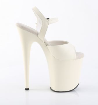 FLAMINGO-809 Bílé sexy platformy Pleaser - vnější pohled FLAMINGO-809 Bílé sexy platformy Pleaser - vnější pohled