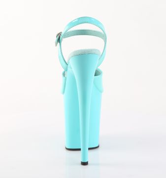 FLAMINGO-809 Světle modré sexy sandály Pleaser - zadní pohled FLAMINGO-809 Světle modré sexy sandály Pleaser - zadní pohled