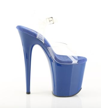 FLAMINGO-808 Tmavě modré sandály Pleaser - vnější pohled