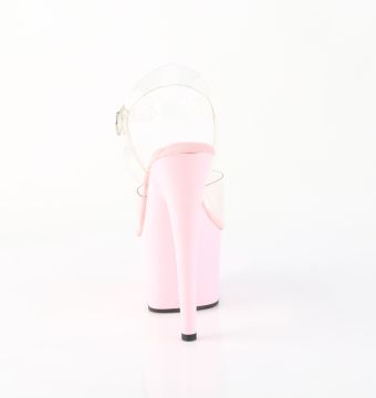 ADORE-708 Růžové taneční sandály Pleaser Pleaser - zadní pohled