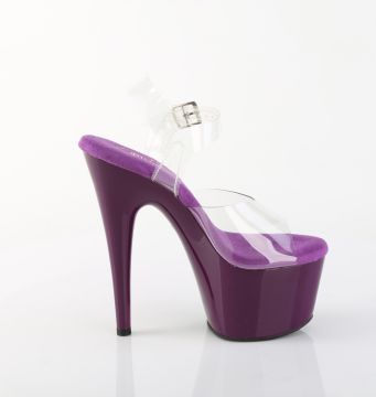 ADORE-708 Fialové taneční sandály Pleaser - vnější pohled ADORE-708 Fialové taneční sandály Pleaser - vnější pohled