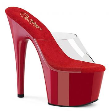 ADORE-701 Červené pantofle Pleaser