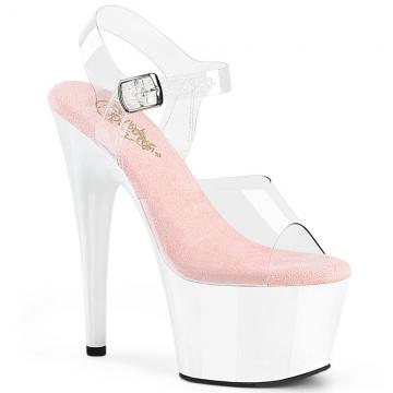 ADORE-708 Bílé sandály Pleaser