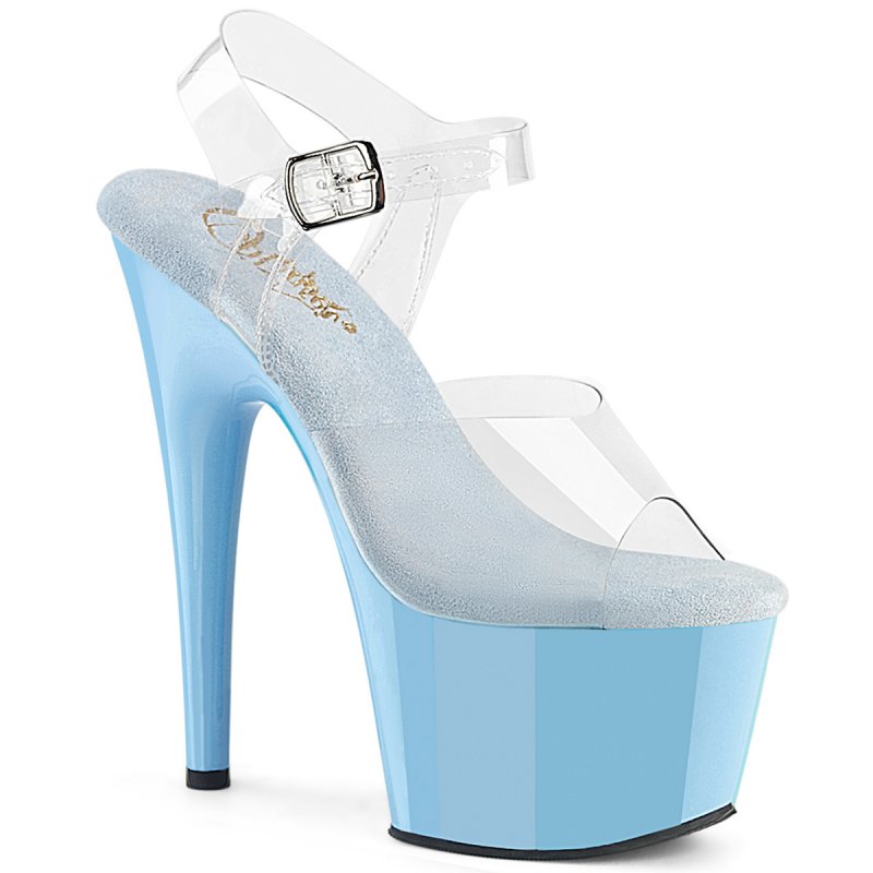 ADORE-708 Světle modré taneční sandály Pleaser