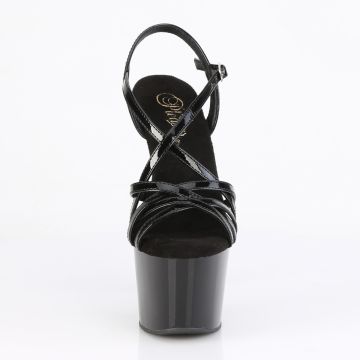 ADORE-713 Černé boty na modeling Pleaser Pleaser - přední pohled ADORE-713 Černé boty na modeling Pleaser Pleaser - přední pohled
