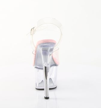 SKY-308 Průhledné taneční sandály Pleaser Pleaser - zadní pohled SKY-308 Průhledné taneční sandály Pleaser Pleaser - zadní pohled