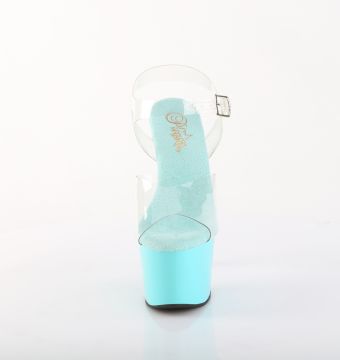 ADORE-708 Azurové taneční sandály Pleaser Pleaser - přední pohled ADORE-708 Azurové taneční sandály Pleaser Pleaser - přední pohled