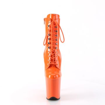 FLAMINGO-1020 Oranžové taneční kozačky Pleaser Pleaser - přední pohled FLAMINGO-1020 Oranžové taneční kozačky Pleaser Pleaser - přední pohled