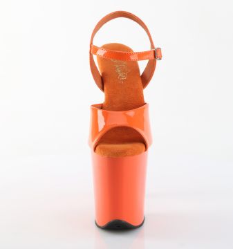 FLAMINGO-809 Oranžové taneční sandály Pleaser Pleaser - přední pohled FLAMINGO-809 Oranžové taneční sandály Pleaser Pleaser - přední pohled
