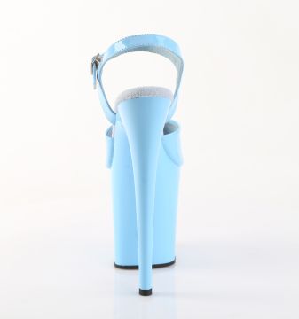 FLAMINGO-809 Světle modré taneční sandály Pleaser Pleaser - zadní pohled FLAMINGO-809 Světle modré taneční sandály Pleaser Pleaser - zadní pohled