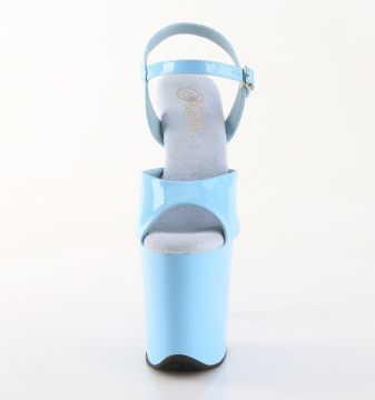 FLAMINGO-809 Světle modré taneční sandály Pleaser Pleaser - přední pohled FLAMINGO-809 Světle modré taneční sandály Pleaser Pleaser - přední pohled