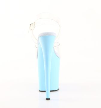 FLAMINGO-808 Světle modré taneční sandály Pleaser Pleaser - zadní pohled FLAMINGO-808 Světle modré taneční sandály Pleaser Pleaser - zadní pohled