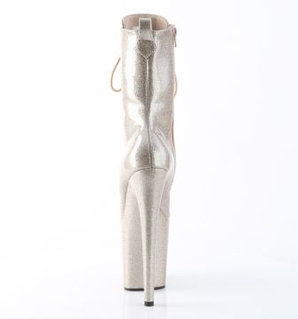 FLAMINGO-1040GP Šampaň taneční kozačky Pleaser Pleaser - zadní pohled FLAMINGO-1040GP Šampaň taneční kozačky Pleaser Pleaser - zadní pohled