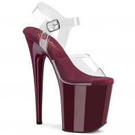 na platformě FLAMINGO-808 Rudé taneční sandály Pleaser