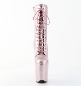 FLAMINGO-1040GP Růžové taneční kozačky Pleaser Pleaser - přední pohled FLAMINGO-1040GP Růžové taneční kozačky Pleaser Pleaser - přední pohled