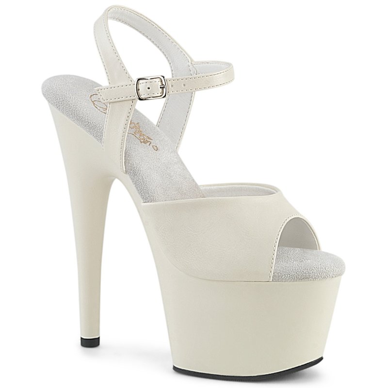 ADORE-709 Šedobílé taneční sandály Pleaser