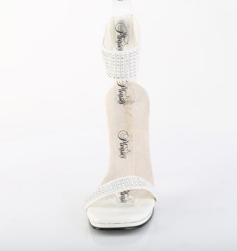 CHIC-40 Bílé společenské sandály Fabulicious - přední pohled CHIC-40 Bílé společenské sandály Fabulicious - přední pohled