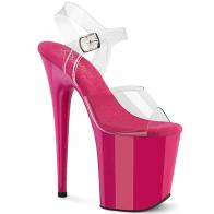strip dance FLAMINGO-808 malinové taneční sandály Pleaser