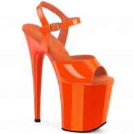FLAMINGO-809 Oranžové taneční sandály Pleaser