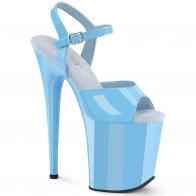 FLAMINGO-809 Světle modré taneční sandály Pleaser