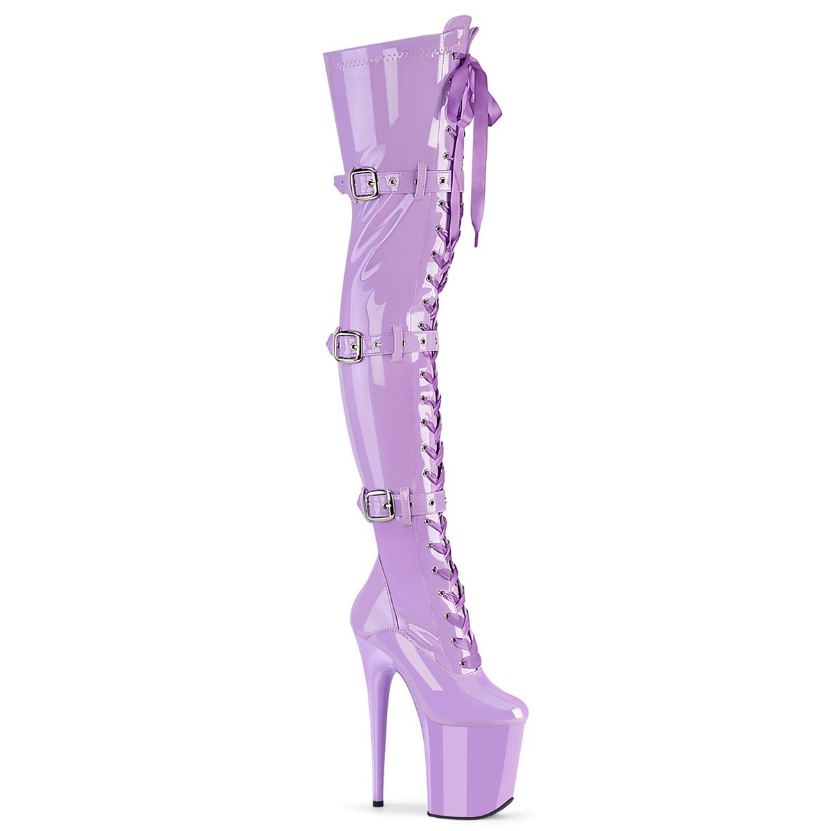 FLAMINGO-3028 Fialkové sexy kozačky na stehna | FLAMINGO-3028 Pleaser