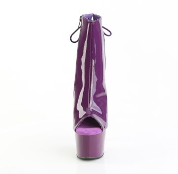 ADORE-1018 Fialové kotníkové boty Pleaser - přední pohled ADORE-1018 Fialové kotníkové boty Pleaser - přední pohled