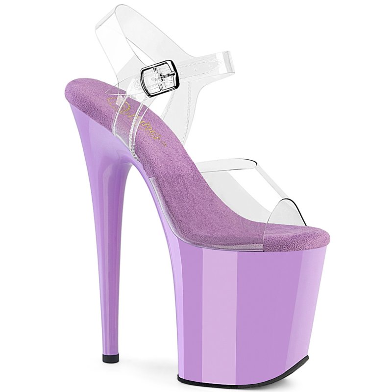 FLAMINGO-808 fialkové taneční sandály Pleaser