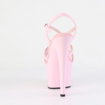 ADORE-713 Růžové boty na modeling Pleaser Pleaser - zadní pohled