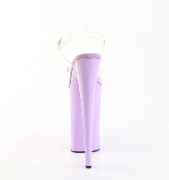 BEYOND-008 Fialkové sandály na nejvyšším podpatku Pleaser - zadní pohled BEYOND-008 Fialkové sandály na nejvyšším podpatku Pleaser - zadní pohled