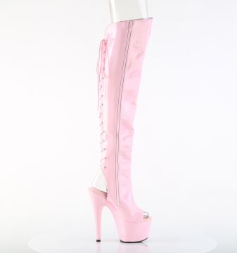 ADORE-3019HWR Růžové kozačky nad kolena Pleaser - vnější pohled ADORE-3019HWR Růžové kozačky nad kolena Pleaser - vnější pohled