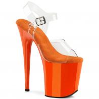 FLAMINGO-808 Oranžové sandály Pleaser