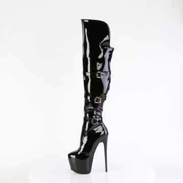 JUBILANT-3018 Černé dominantní kozačky na stehna Pleaser - vnitřní pohled JUBILANT-3018 Černé dominantní kozačky na stehna Pleaser - vnitřní pohled