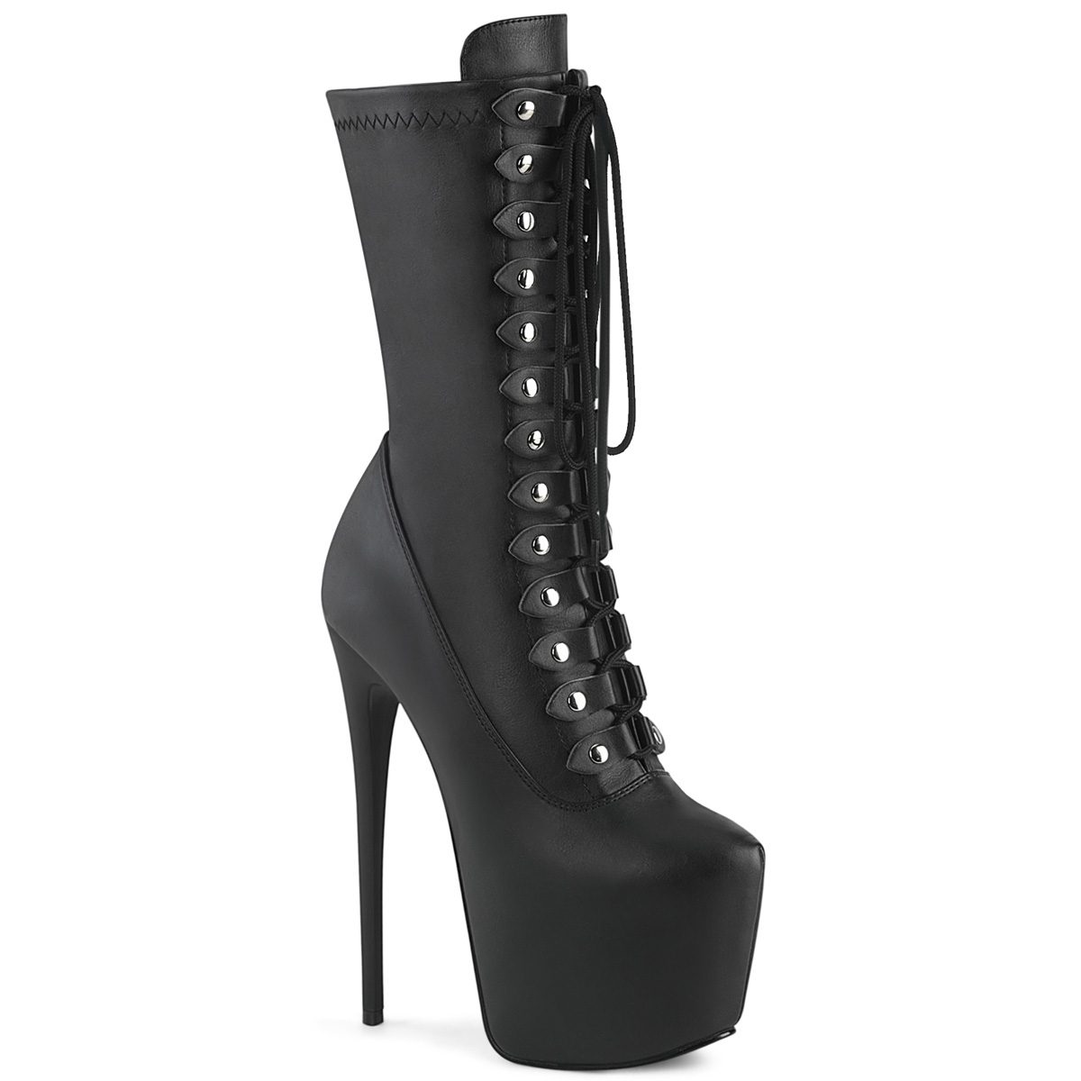 JUBILANT-1048 Pleaser - černé lýtkové kozačky na jehle | JUBILANT-1048 Pleaser