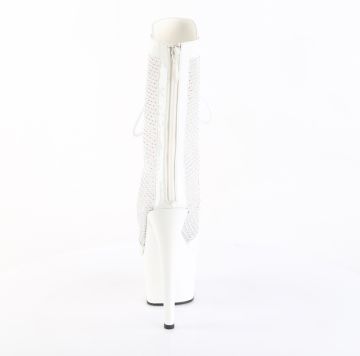 ADORE-1048RSNT Pleaser - bílé taneční kozačky Pleaser - zadní pohled